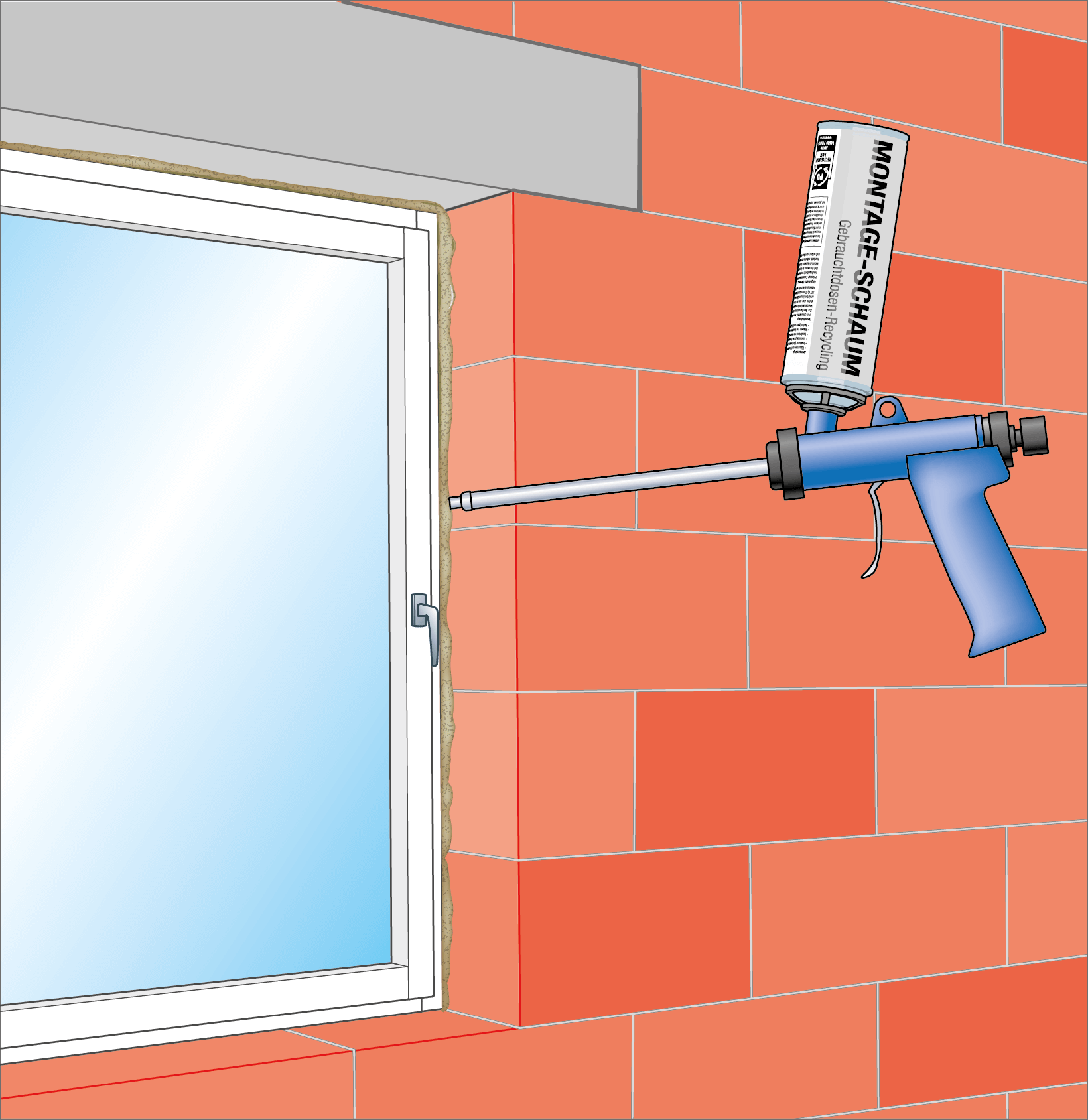 PU Schaum, Fensterschaum, (Effizienz, Sicherheit, Dämmung)