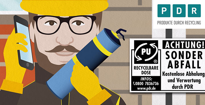 e-learning, recycling specialist, PU foam cans, free